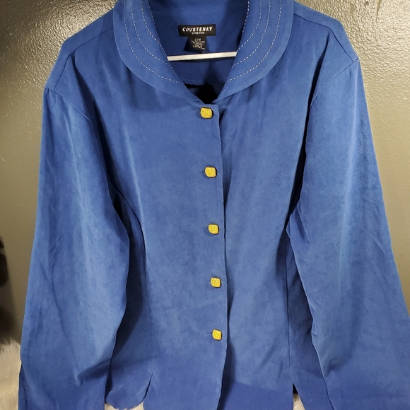 Courtenay Jackets & Coats Courtenay Blazer Stretch Size 22w Blue